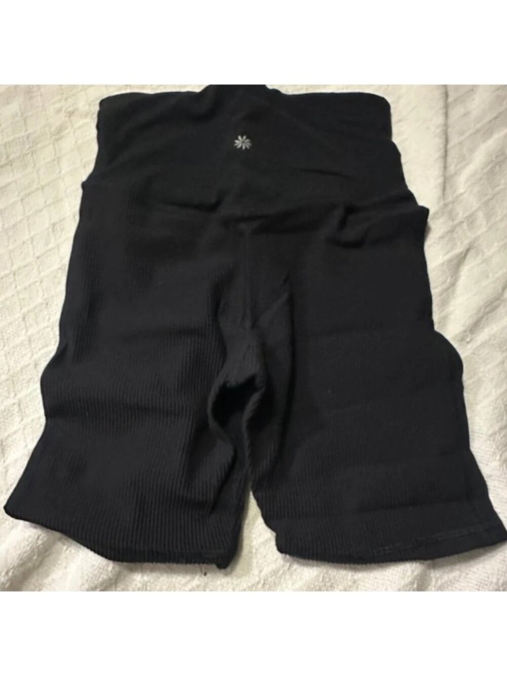 Athleta ribbed bike shorts xs black